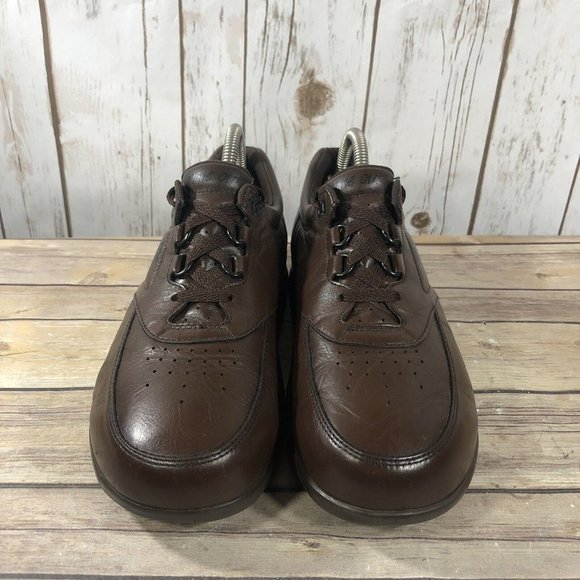 SAS Time Out Tripad Comfort Shoes Mens Size 9.5N Leather Lace Up Walking Brown - Picture 4 of 12